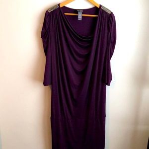 Bisou Bisou Purple Midi Dress